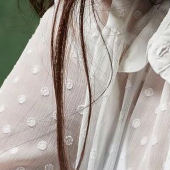 NWT white chiffon‎ blouse - Picture 4 of 7